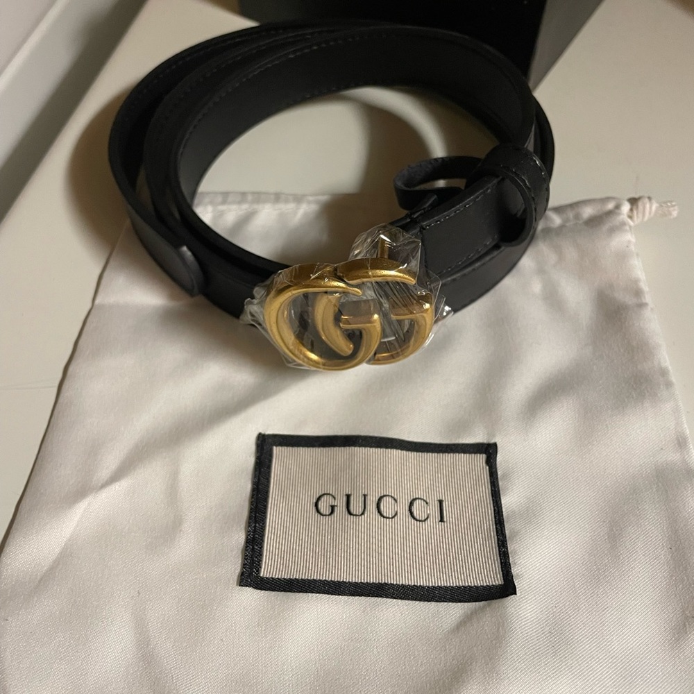 Brand new Gucci belt. Nice but too big for me. This one for 27”28 29”waist size.